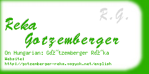 reka gotzemberger business card